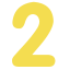 Yellow Number 2 Icon, number 2,yellow,digit