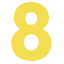 Yellow Number 8 Icon, number 8,yellow,digit