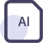 AI File Extension Icon, AI,Adobe Illustrator,vector graphics
