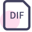 DIF File Extension Icon, DIF,data,interchange