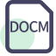 DOCM File Extension Icon, DOCM,Word,macro