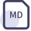 MD File Extension Icon, MD,Markdown,text