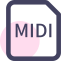 MIDI File Extension Icon, MIDI,audio,music