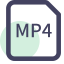 MP4 File Extension Icon, MP4,MPEG-4,video