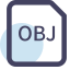 OBJ File Format Icon, 3D model,OBJ,file format