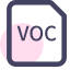 VOC File Format Icon, VOC,audio,file format