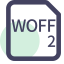 WOFF2 File Format Icon, WOFF2,file format,font