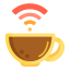 WIFI Coffee Cup Icon, WIFI,coffee cup