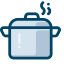 Cooking Pot with Dollar Sign Icon, pot,cooking,dollar