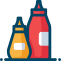 Ketchup and Mustard Bottles Icon, ketchup,mustard,condiment