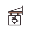 Coffee Shop Sign Icon, coffee shop,sign
