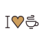 I Love Coffee Icon, coffee,love