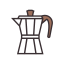 Moka Pot Icon, coffee maker,moka pot