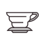 V - Shape Drip Coffee Icon, coffee,v - shape drip