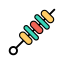 Skewer Icon, skewer,grilled,snack