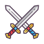 Crossing Swords Icon, swords,game combat