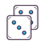 Dice Roll Icon, dice,game roll