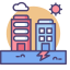 Disaster Management Icon, disaster management,building,star