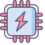 Processing Power Icon, processing power,chip,lightning