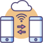 Smart Connect Icon, cloud,phones,smart connect