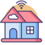 Smart Home Icon, house,smart home,wifi