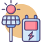 Smart Product Management Icon, battery,smart product management,solar