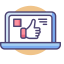Social Media Icon, computer,social media,thumbs - up