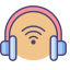 Wireless Headset Icon, audio,headset,wireless headset