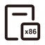 x86 Server Icon, x86,server,architecture
