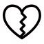 Broken Heart Icon, heart,broken