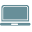 Blue - Gray Laptop - Shaped Icon, blue - gray,icon,laptop