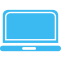 Blue Laptop - Shaped Icon, blue,icon,laptop