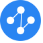 Blue Network - Shaped Icon, network,blue,icon
