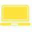 Yellow Laptop - Shaped Icon, icon,laptop,yellow