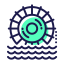 Hydropower Icon, hydropower,water wheel