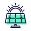 Photovoltaic Power Icon, photovoltaic power,solar panels