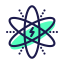 Smart Power Icon, smart power,atom - like
