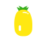 Dried Pineapple Icon, dried fruit,pineapple