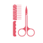 Tiger - Stripe Comb and Scissors Icon, comb,scissors,tiger stripe