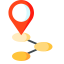 Linked Areas Location Pin Icon, linked areas,pin,location