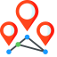 Linked Pins Icon, linked pins,location