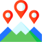 Mountain Location Pins Icon, mountain,pin,location