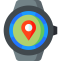 Smart Watch Location Pin Icon, smart watch,pin,location