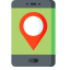 Smartphone Location Pin Icon, location,pin,smartphone