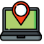 Laptop Location Icon, GPS,laptop,location
