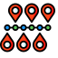 Route Locations Icon, route,locations,pin