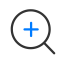 Zoom In Icon, magnifying glass,plus,zoom in