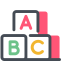 Baby ABC Blocks Icon, ABC blocks,learning