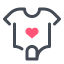 Baby Heart Shirt Icon, baby shirt,clothing