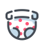 Baby Helmet with Dots Icon, baby helmet,safety